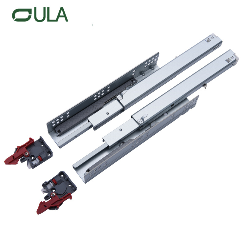 Modern furniture hardware undermount soft closing drawer slide with 1D&2D&3D locks