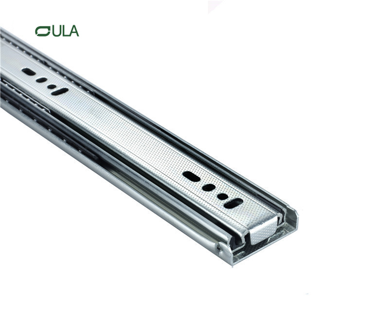 Telescopic channel zinc dotted finish drawer slide heavy duty 40KGS loading smooth slide rail for furniture