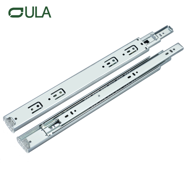 3 Folding Zinc Finish Drawer Slide Furniture Fitting Drawer Rail under Mount Triple Extension Drawer Slide Wholesale