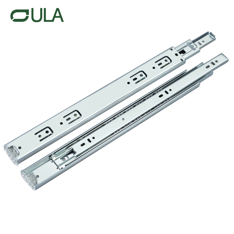 3 Folding Zinc Finish Drawer Slide Furniture Fitting Drawer Rail under Mount Triple Extension Drawer Slide Wholesale
