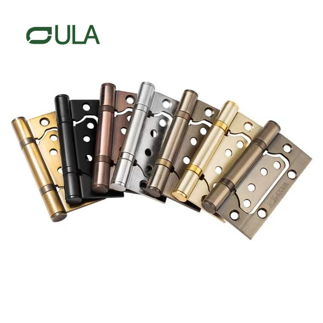 4 Inch standard thickness 3.0mm butterfly flush iron door hinge custom color and logo pivot hinge for furniture
