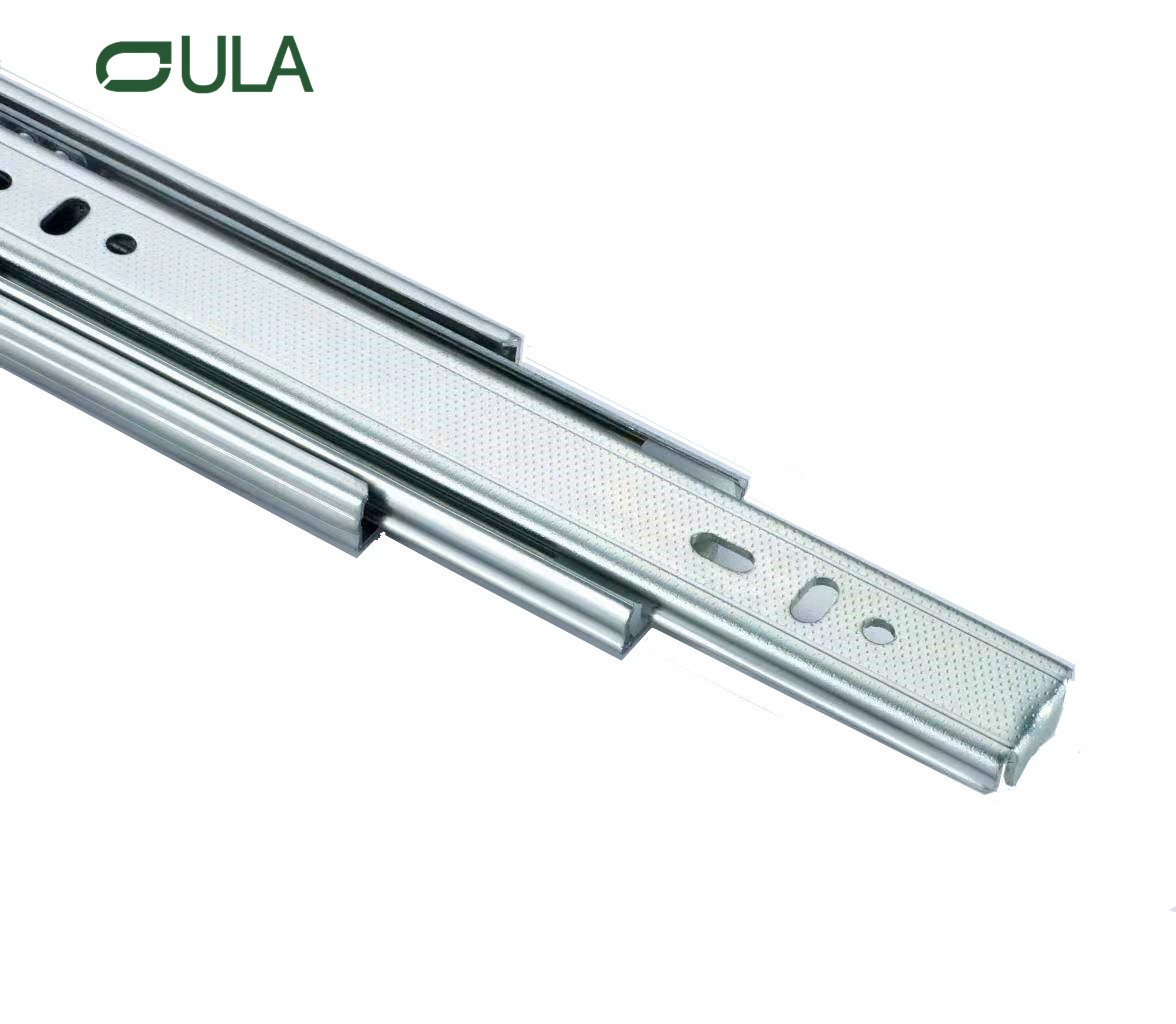 3 Folding Zinc Finish Drawer Slide Furniture Fitting Drawer Rail under Mount Triple Extension Drawer Slide Wholesale