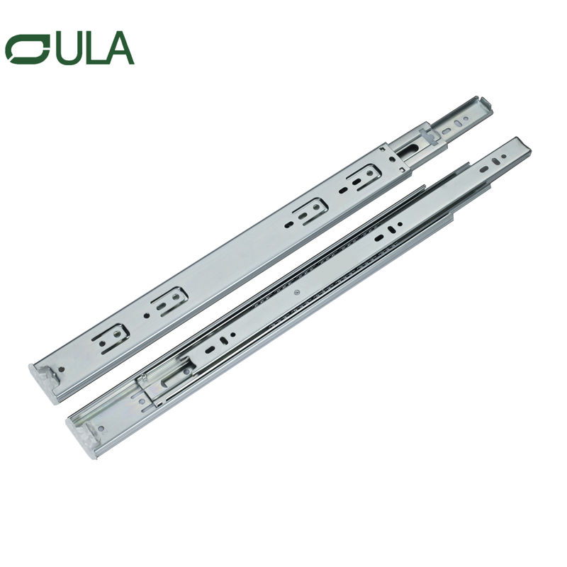 Telescopic channel heavy duty black finish ball bearing drawer slide customized furniture triple extension drawer slide rail