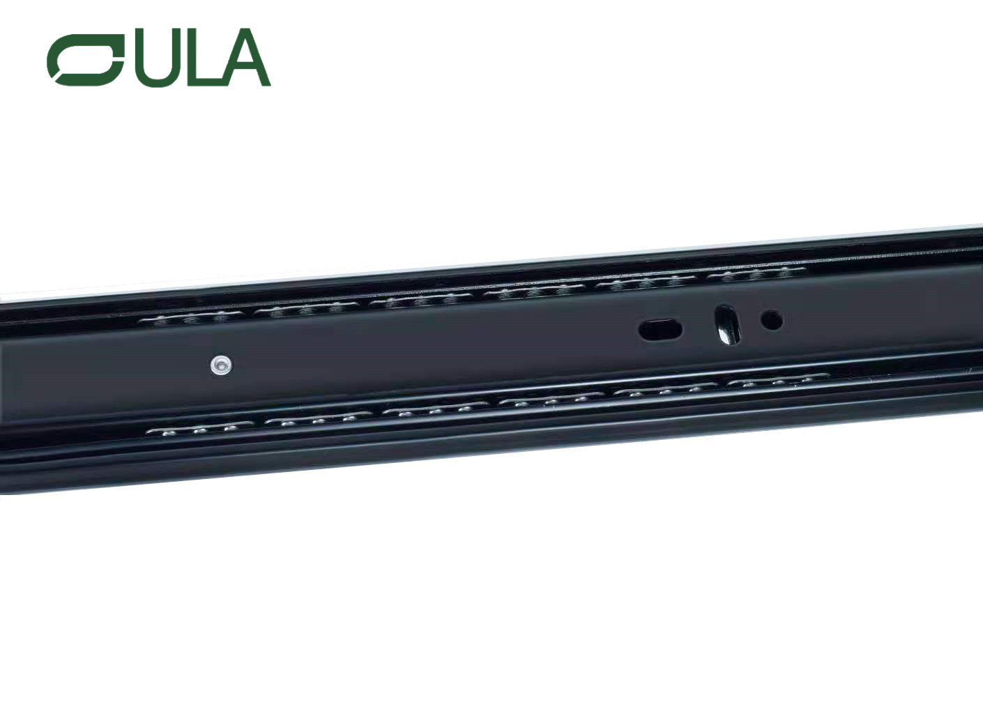 Modern 45mm Black Steel Drawer Slides with Iron Ball Bearing for Kitchen & Gym Furniture