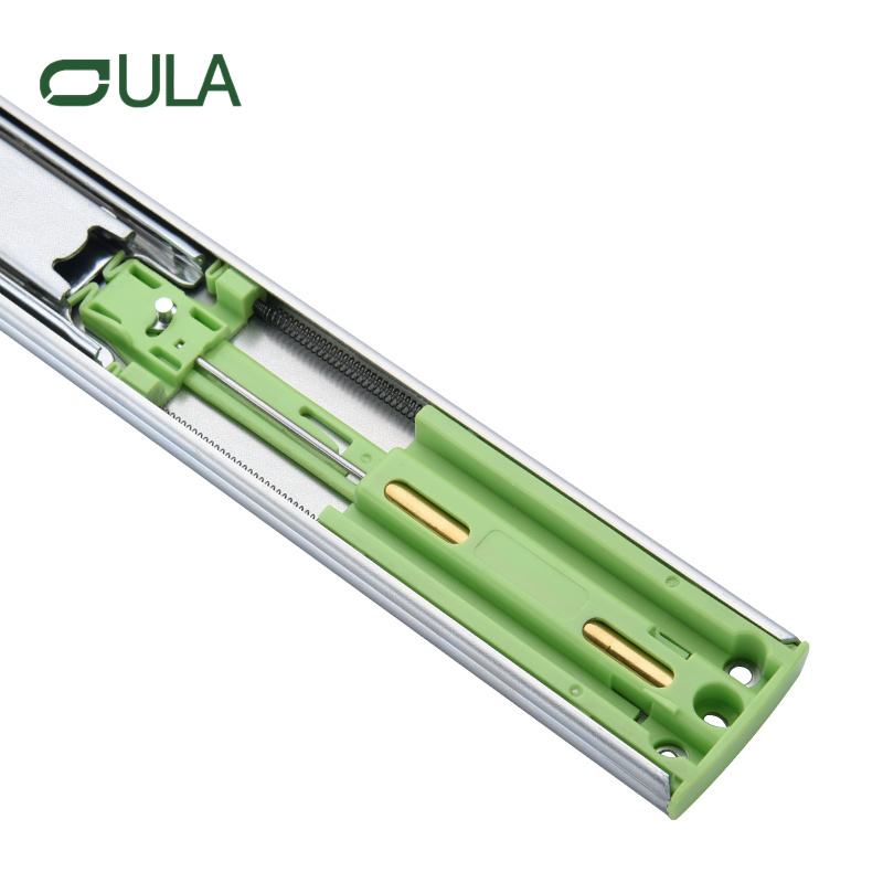 Shanghai Material Zinc Black Finish Soft Close Telescopic 45mm Drawer Slides Rails Office Drawer Cabinet Drawer Slides