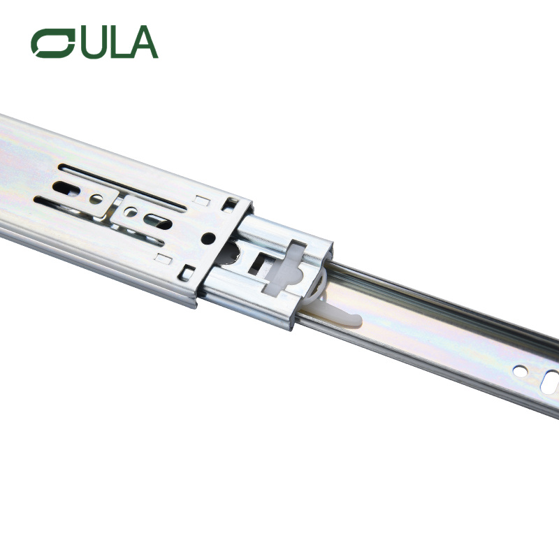 Heavy-Duty Soft-Closing Zinc Finish Drawer Slide 45mm Undermount Modern Style Sliding Rail for Kitchen & Home Cabinet & Wardrobe