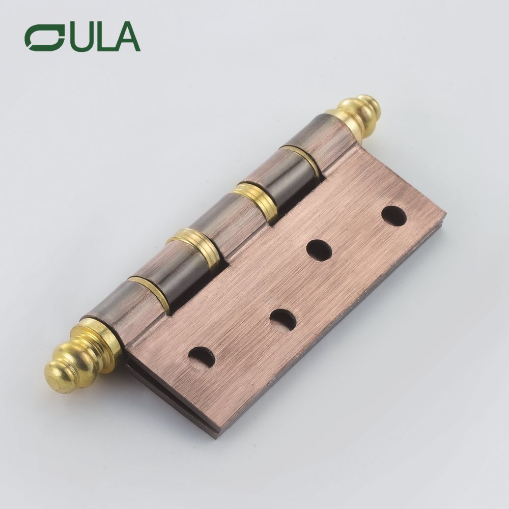 Antique Copper 4 Inch Big Crown Head Security Ball Bearing Door Hinge Modern Design Iron Window Hinge Hotels Factory Wholesale