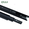 Factory hot sale full extension telescopic black finish drawer slide rail 40mm undermount drawer slide for furniture