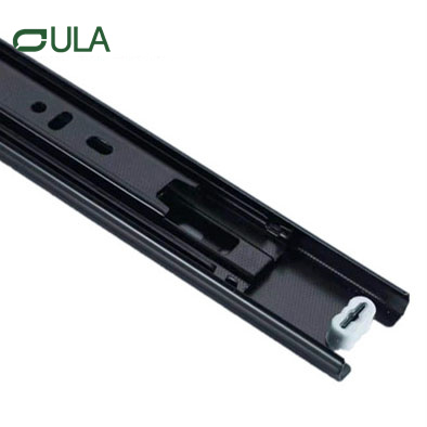 Factory hot sale full extension telescopic black finish drawer slide rail 40mm undermount drawer slide for furniture