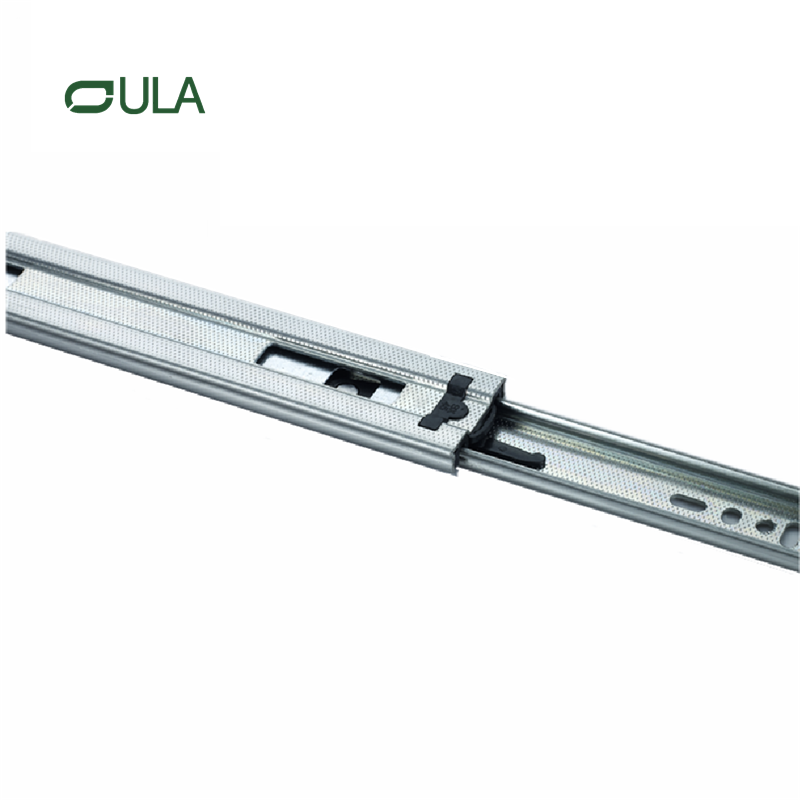 Telescopic channel zinc dotted finish drawer slide heavy duty 40KGS loading smooth slide rail for furniture