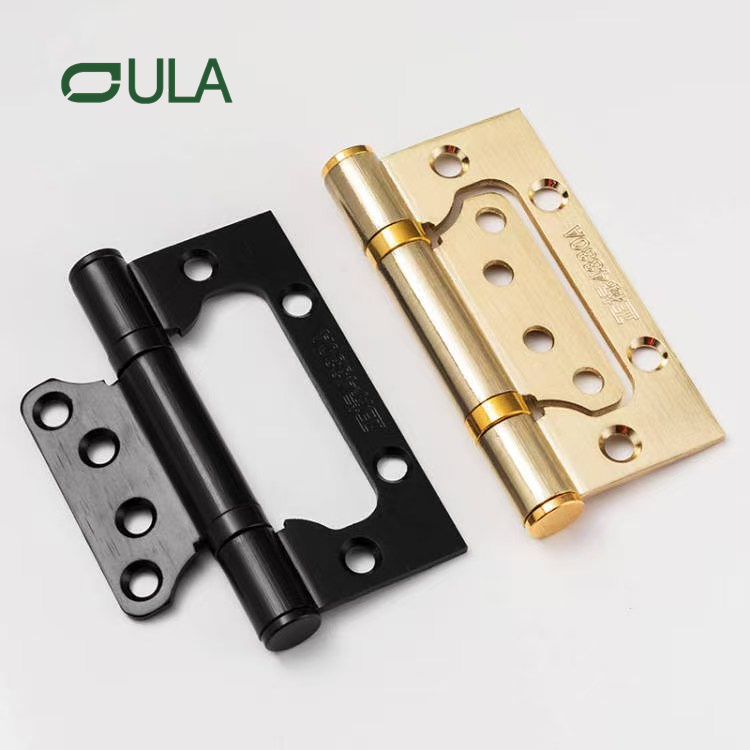 4 Inch standard thickness 3.0mm butterfly flush iron door hinge custom color and logo pivot hinge for furniture