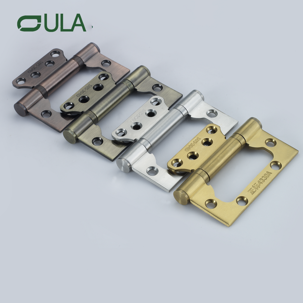 Modern Design Satin Finish SS201 Flush Hinge Various Colors for Door and Window Use Stainless Steel Metal Product for Hotels