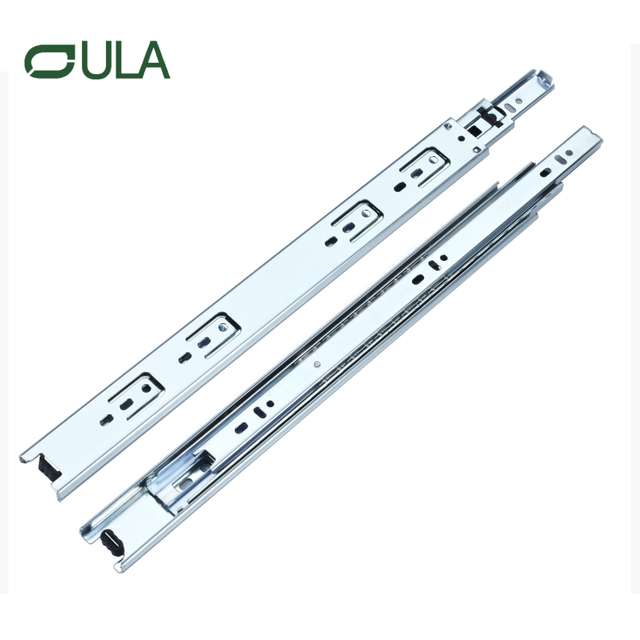 Wholesale Telescopic Ball Bearing Zinc/black Dotted Finish Drawer Runner Slide Triple Extension Drawer Slide