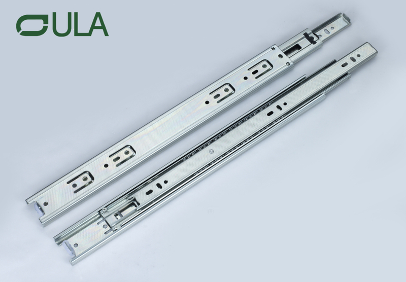 45mm Standard Thickness Ball Bearing Drawer Slide 40KGS Heavy Duty Triple Extension Drawer Slide Rail