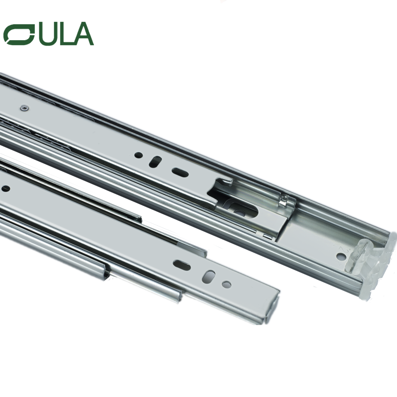 Telescopic channel heavy duty black finish ball bearing drawer slide customized furniture triple extension drawer slide rail