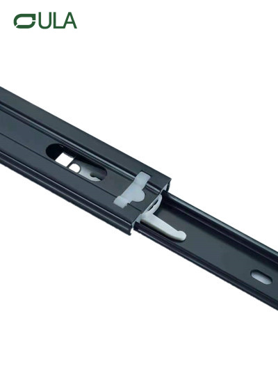 Modern 45mm Black Steel Drawer Slides with Iron Ball Bearing for Kitchen & Gym Furniture