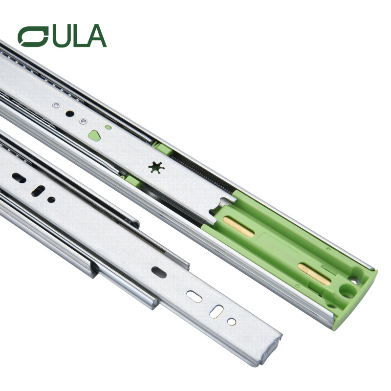 Shanghai Material Zinc Black Finish Soft Close Telescopic 45mm Drawer Slides Rails Office Drawer Cabinet Drawer Slides