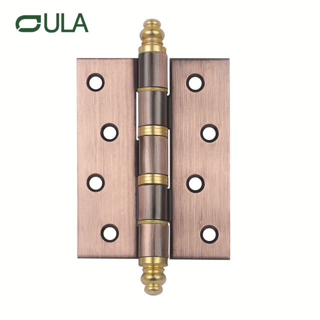 Antique Copper 4 Inch Big Crown Head Security Ball Bearing Door Hinge Modern Design Iron Window Hinge Hotels Factory Wholesale