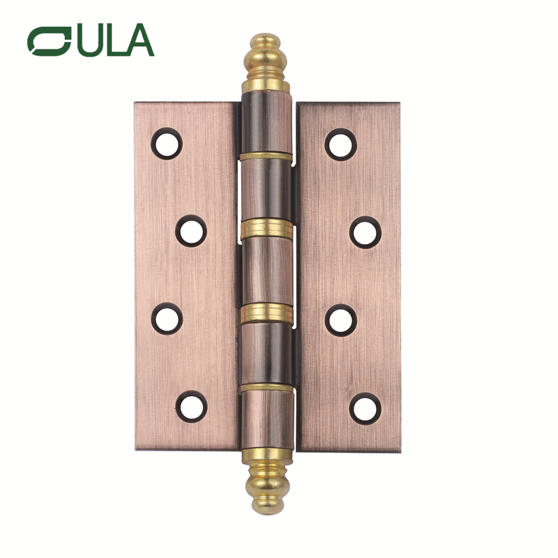 Antique Copper 4 Inch Big Crown Head Security Ball Bearing Door Hinge Modern Design Iron Window Hinge Hotels Factory Wholesale