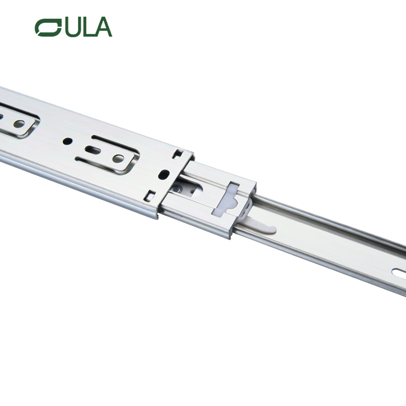 Professional Manufacture Furniture Hardware 3 Folding Telescopic Channel Push to Open Drawer Slide for Wardrobe