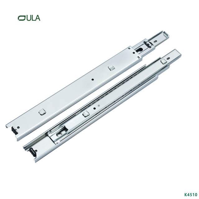 45mm 10-24 Inches Heavy Duty Ball Bearing Hook Drawer Slides Rail for Furniture Hardware