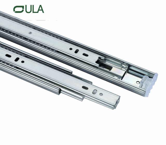 3 Folding Zinc Finish Drawer Slide Furniture Fitting Drawer Rail under Mount Triple Extension Drawer Slide Wholesale