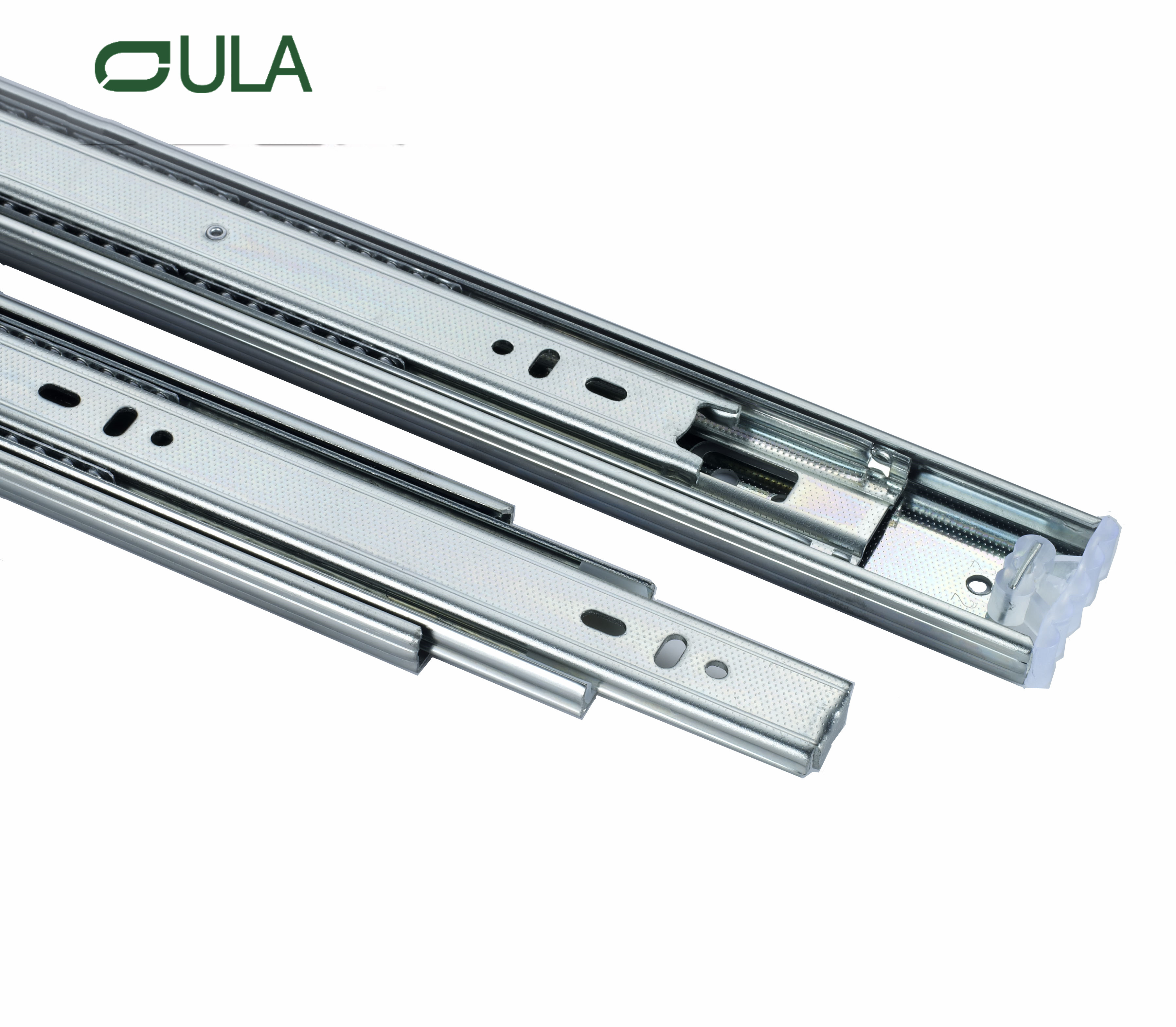 3 Folding Zinc Finish Drawer Slide Furniture Fitting Drawer Rail under Mount Triple Extension Drawer Slide Wholesale