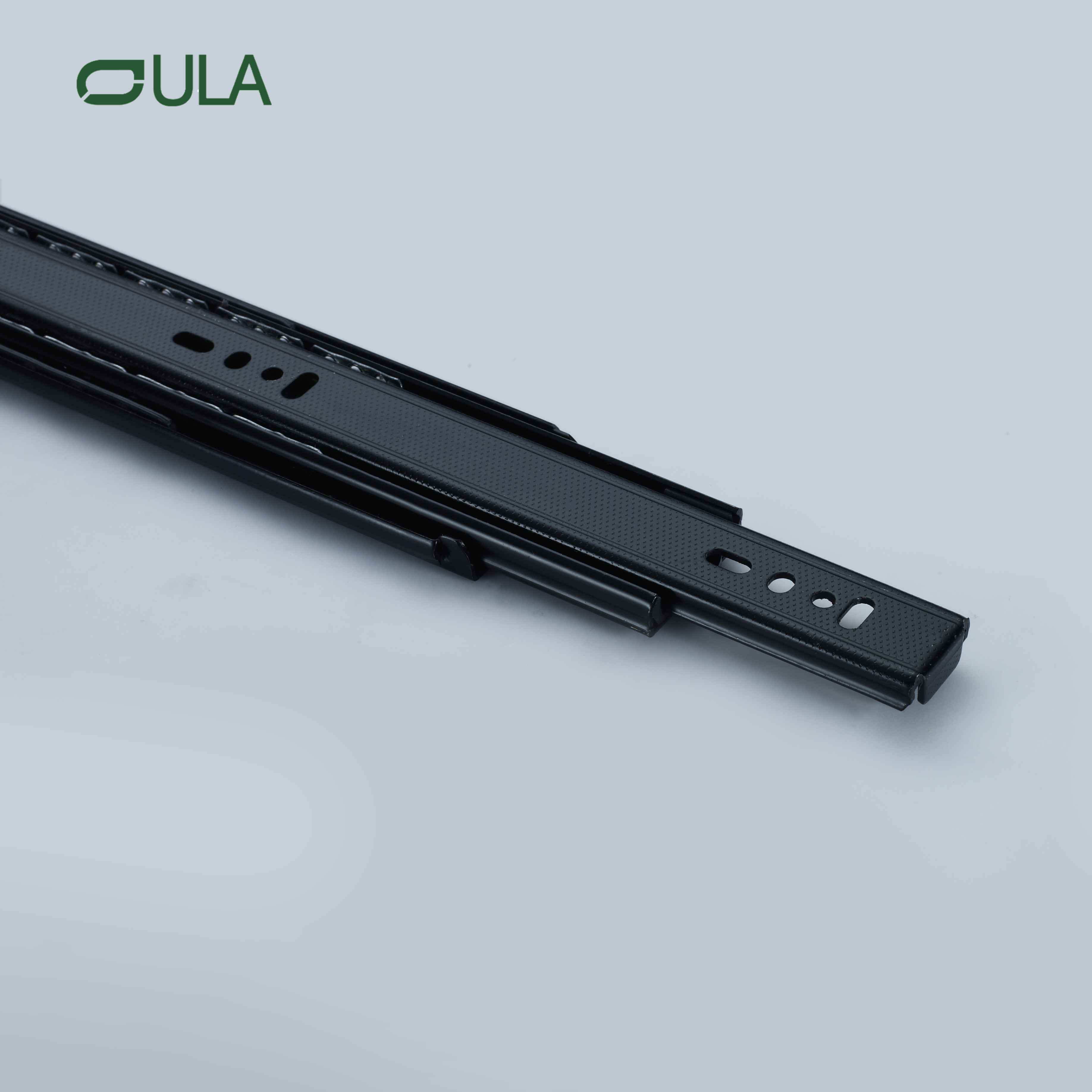 High Quality Good Price Triple Extension Black Dotted Finish Drawer Sldie 45mm Concealed Drawer Rails Slide 40kg Loading