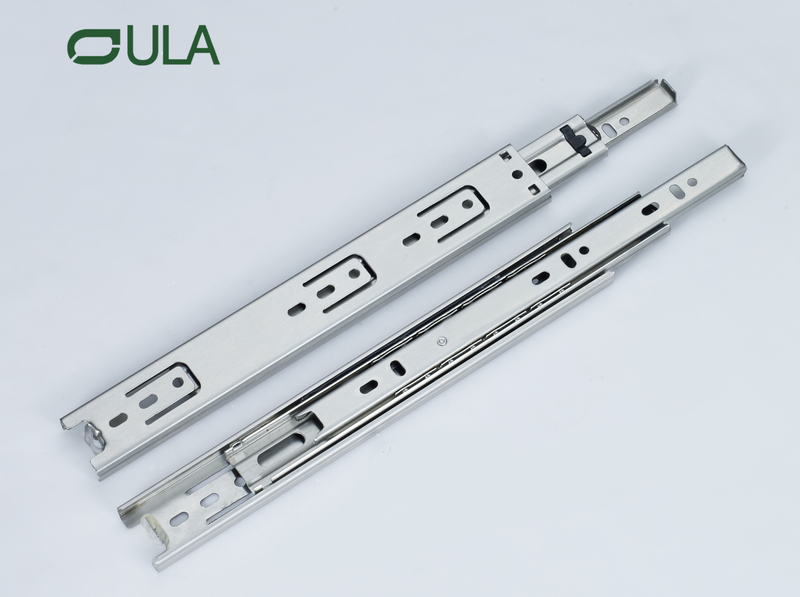 Modern 35 Mm Telescopic Channel Drawer Runner Slide Rail Triple-Fold Stainless Steel Ball Bearing Cabinets Tables Kitchen Use