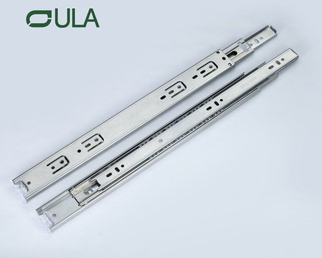 45 MM Triple Fold Full Extension Telescopic Stainless Steel Drawer Slide Rail Furniture Hardware for Office Cabinets