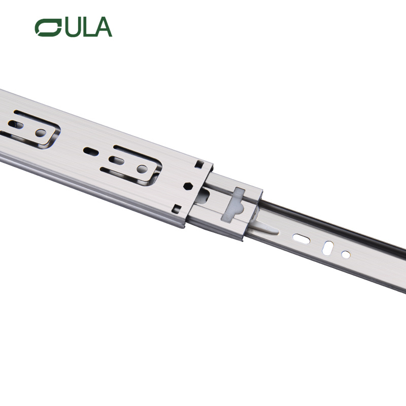 Full Extension Stainless Steel Soft Closing Cabinet Drawer Slides Locking Sliding with Double Springs