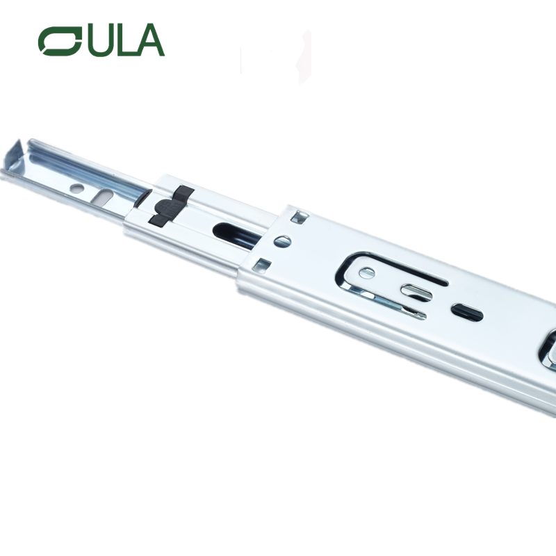35mm Telescopic Steel Drawer Slide with Ball Bearing Zinc Finish for Kitchen Cabinets Furniture Home Industrial Laundry Usage