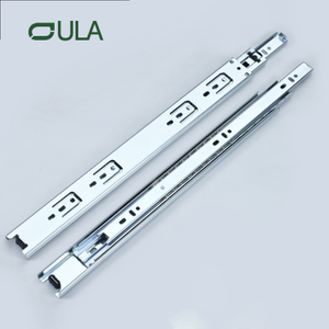40mm Width Telescopic Ball Bearing Zinc/black Dotted Finish Drawer Runner Slide 3- Fold Extension Drawer Slide