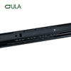 Furniture hardware telescopic channel black finish drawer runner slide 35mm 3 fold ball bearing slides for cabinet