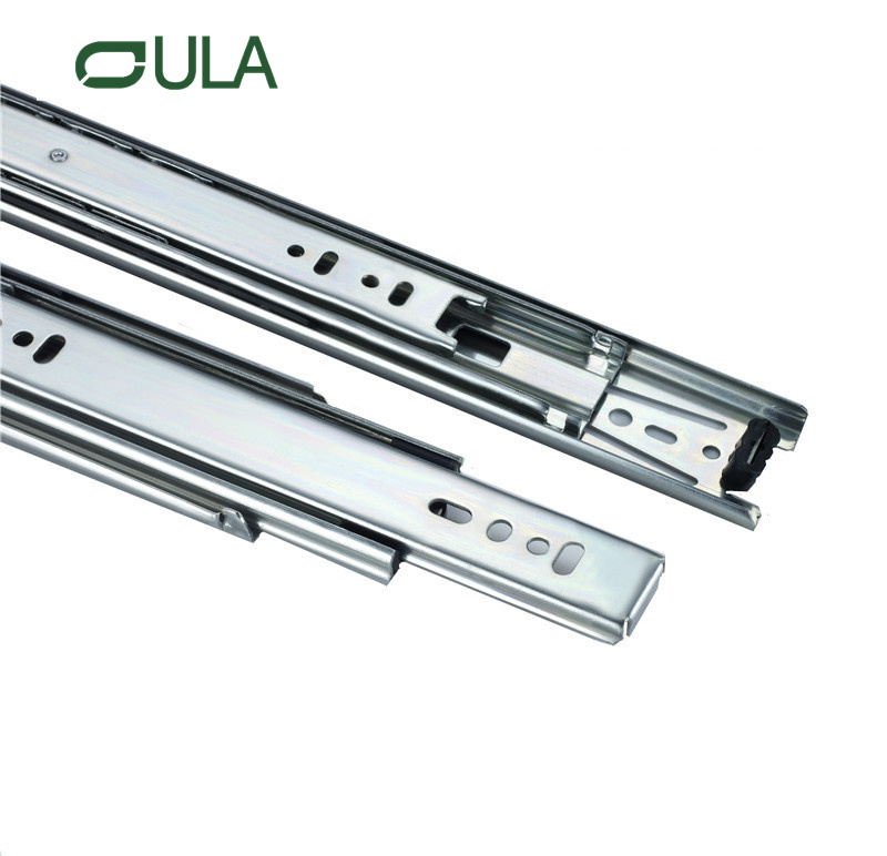 Factory good quality triple extension ball bearing zinc finish drawer slide for furniture