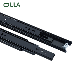 Modern 45mm Black Steel Drawer Slides with Iron Ball Bearing for Kitchen & Gym Furniture