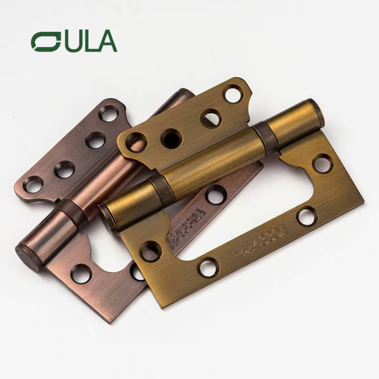 4 Inch standard thickness 3.0mm butterfly flush iron door hinge custom color and logo pivot hinge for furniture