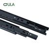 Furniture hardware telescopic channel black finish drawer runner slide 35mm 3 fold ball bearing slides for cabinet