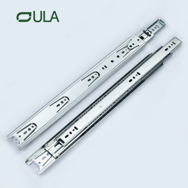 Telescopic channel zinc dotted finish drawer slide heavy duty 40KGS loading smooth slide rail for furniture