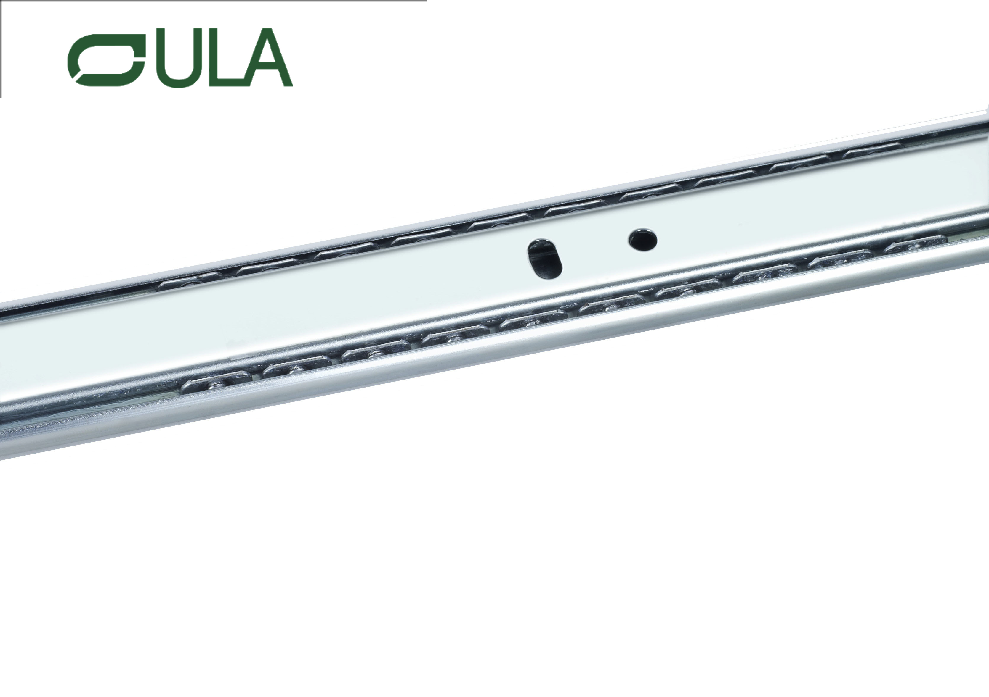 High Quality Iron Zinc Finish Drawer Slide Rail 27mm 2 Fold Telescopic Bottom Mounting Drawer Slides