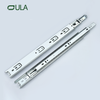 Modern 35mm 3-Fold Drawer Runner Ball Bearing Iron Steel Slide Rail Black Finish Kitchen Bedroom Cabinets Home Outdoor Furniture