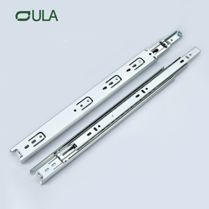 Modern 35mm 3-Fold Drawer Runner Ball Bearing Iron Steel Slide Rail Black Finish Kitchen Bedroom Cabinets Home Outdoor Furniture