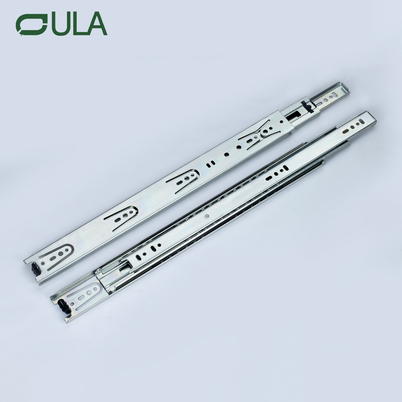 Factory good quality triple extension ball bearing zinc finish drawer slide for furniture