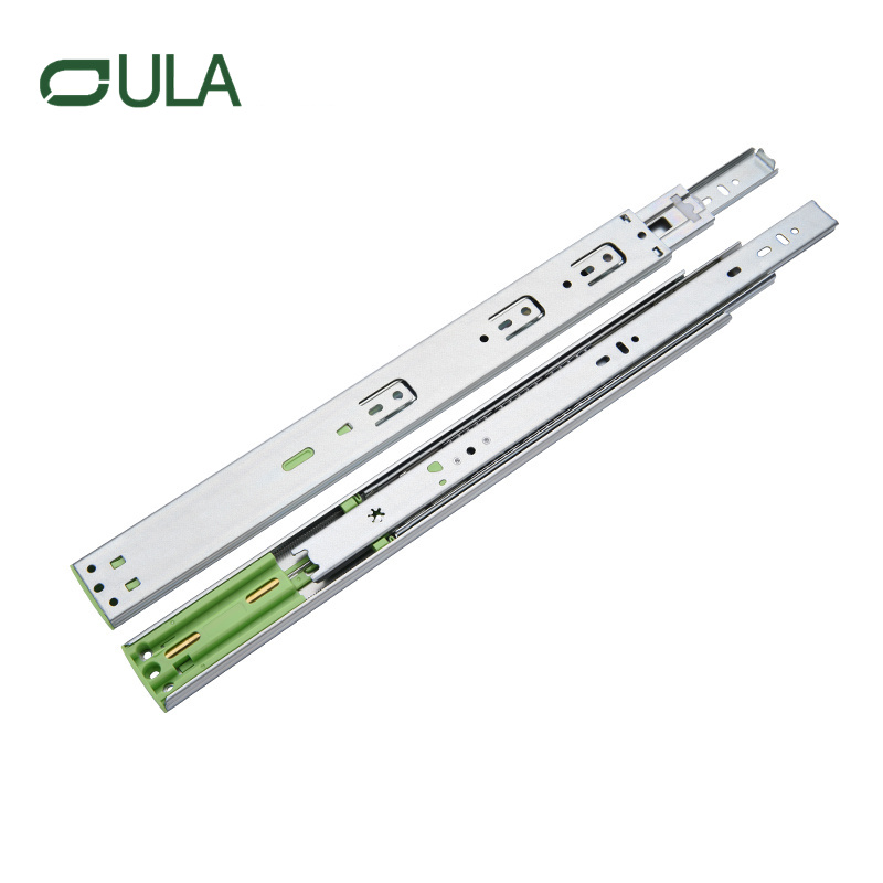 Shanghai Material Zinc Black Finish Soft Close Telescopic 45mm Drawer Slides Rails Office Drawer Cabinet Drawer Slides