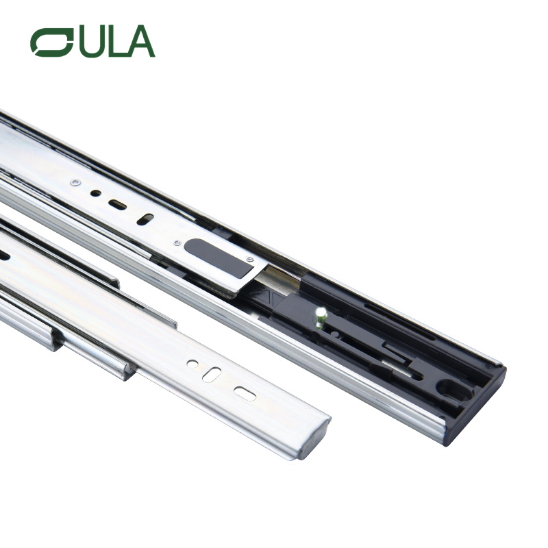 Heavy-Duty Soft-Closing Zinc Finish Drawer Slide 45mm Undermount Modern Style Sliding Rail for Kitchen & Home Cabinet & Wardrobe