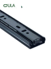 Furniture hardware telescopic channel black finish drawer runner slide 35mm 3 fold ball bearing slides for cabinet
