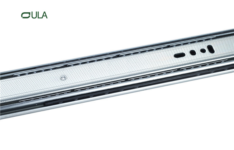 Telescopic channel zinc dotted finish drawer slide heavy duty 40KGS loading smooth slide rail for furniture