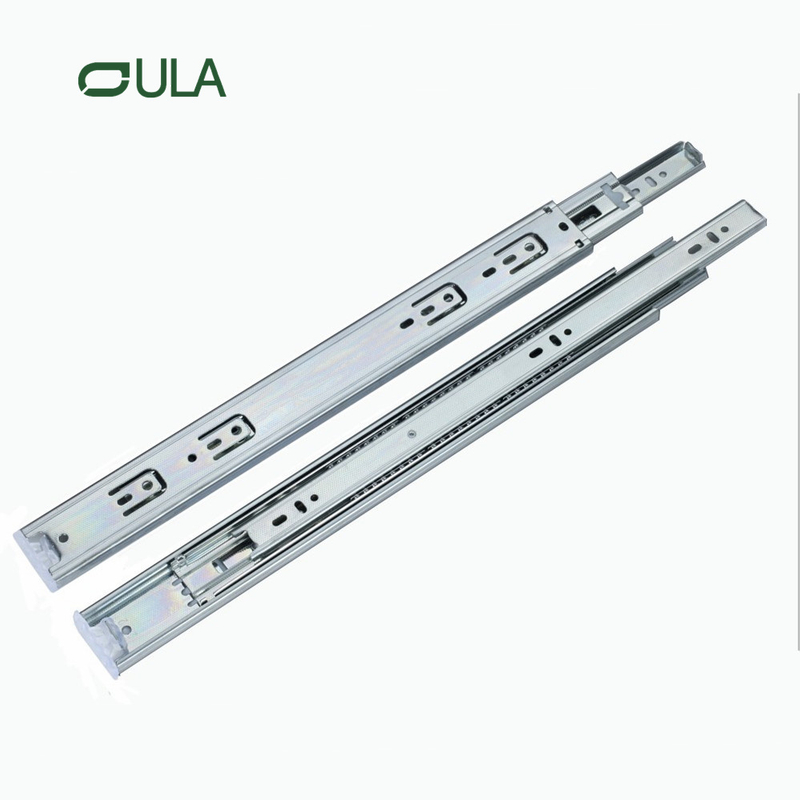 3 Folding Zinc Finish Drawer Slide Furniture Fitting Drawer Rail under Mount Triple Extension Drawer Slide Wholesale