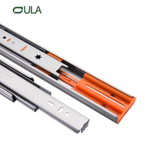 Full Extension Stainless Steel Soft Closing Cabinet Drawer Slides Locking Sliding with Double Springs