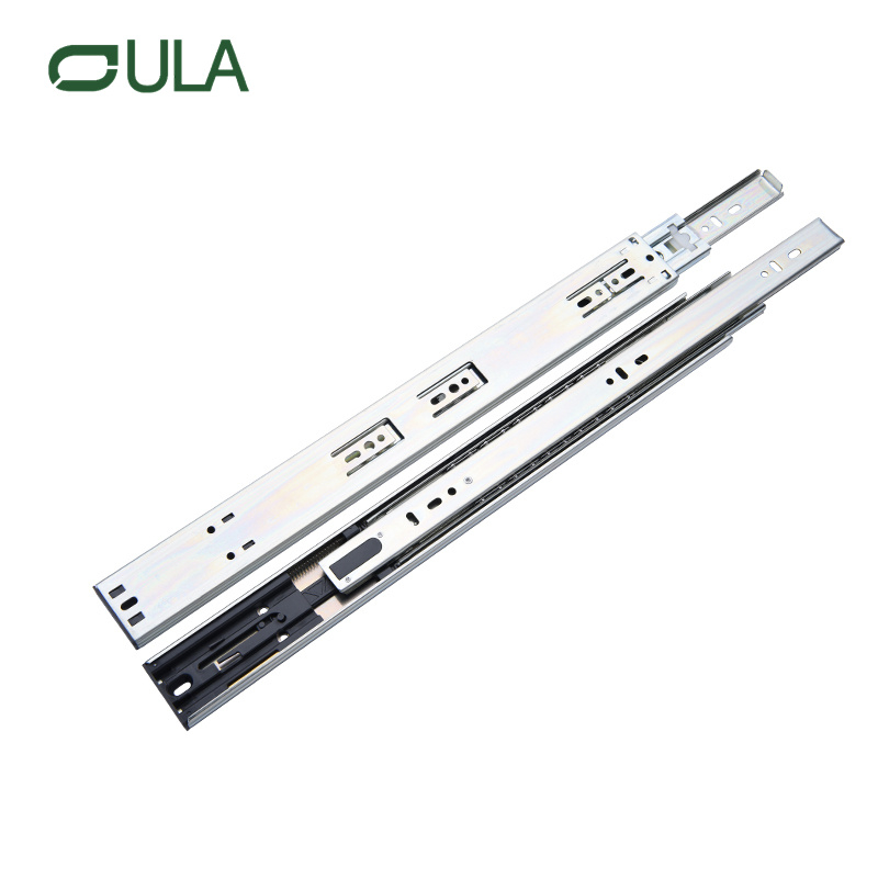 Heavy-Duty Soft-Closing Zinc Finish Drawer Slide 45mm Undermount Modern Style Sliding Rail for Kitchen & Home Cabinet & Wardrobe